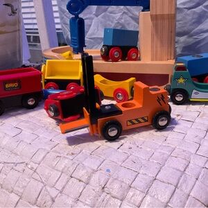 Colorful Wooden Construction Vehicle Set